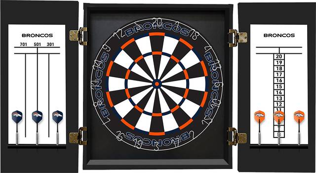 Denver Broncos Black Dartboard Set - Thumbnail - Image 3