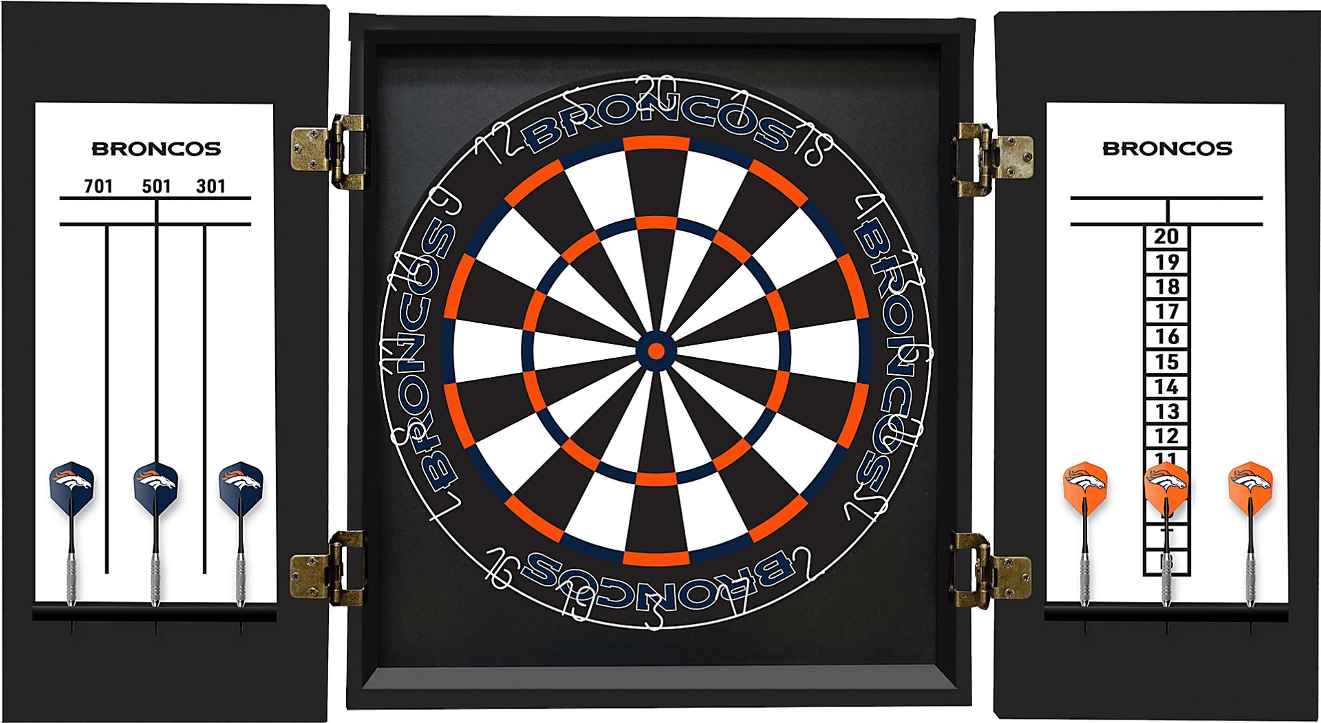 Denver Broncos Black Dartboard Set - Image 3