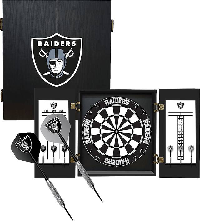 Las Vegas Raiders Black Dartboard Set - Thumbnail - Image 1