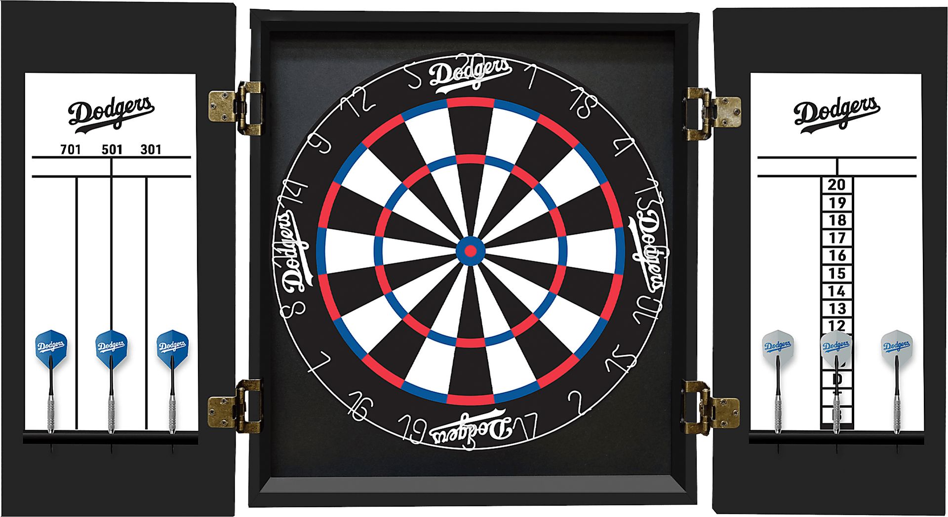 Los Angeles Dodgers Black Dartboard Set - Image 2