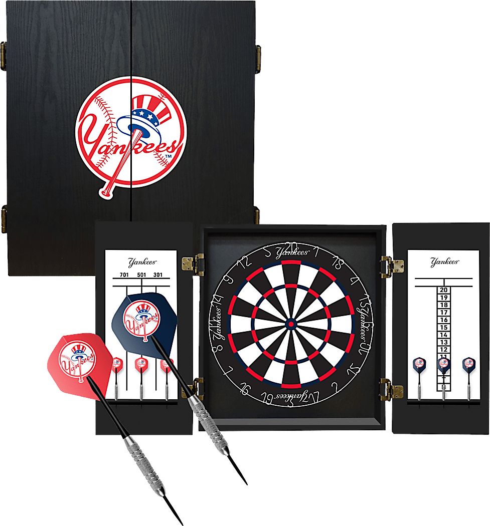 New York Yankees Black Dartboard Set
