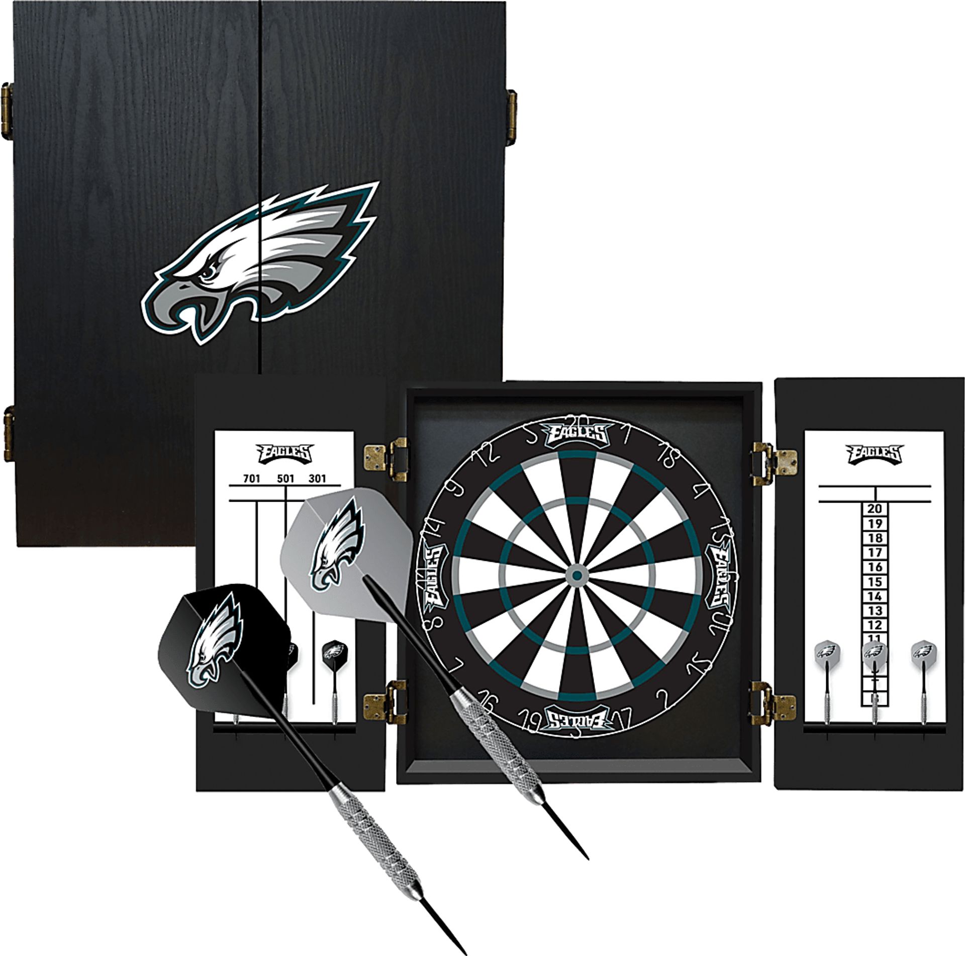 Philadelphia Eagles Black Dartboard Set - Image 1