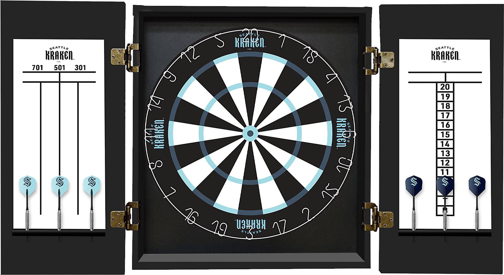 Fan's Choice Seattle Kraken Black Dartboard Set - Image 4