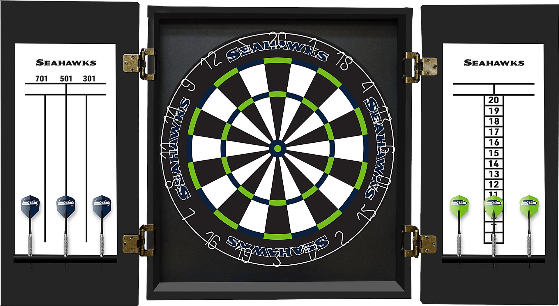Seattle Seahawks Black Dartboard Set - Image 3