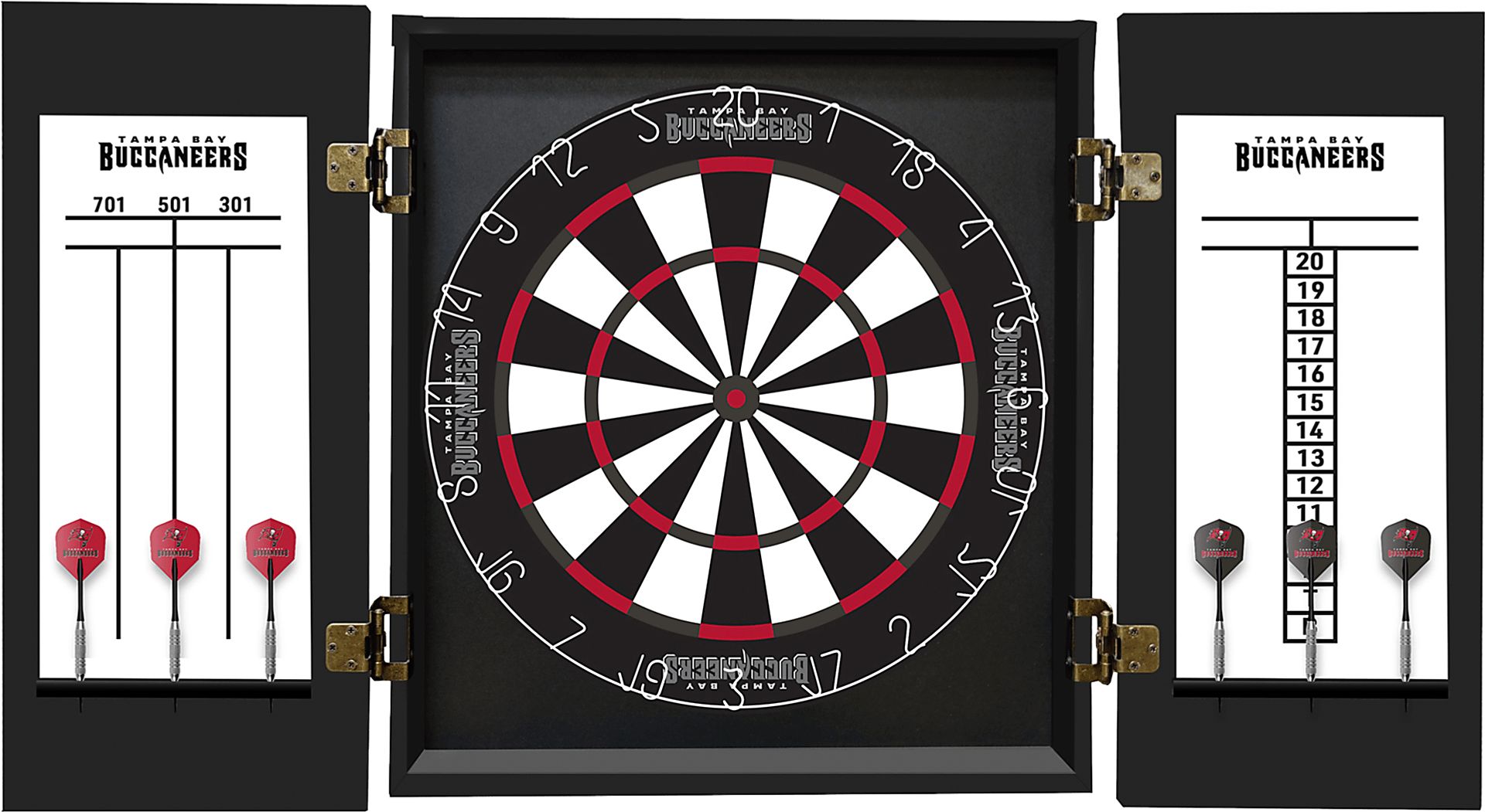 Tampa Bay Buccaneers Black Dartboard Set - Image 2