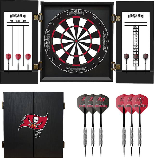 Tampa Bay Buccaneers Black Dartboard Set - Thumbnail - Image 1