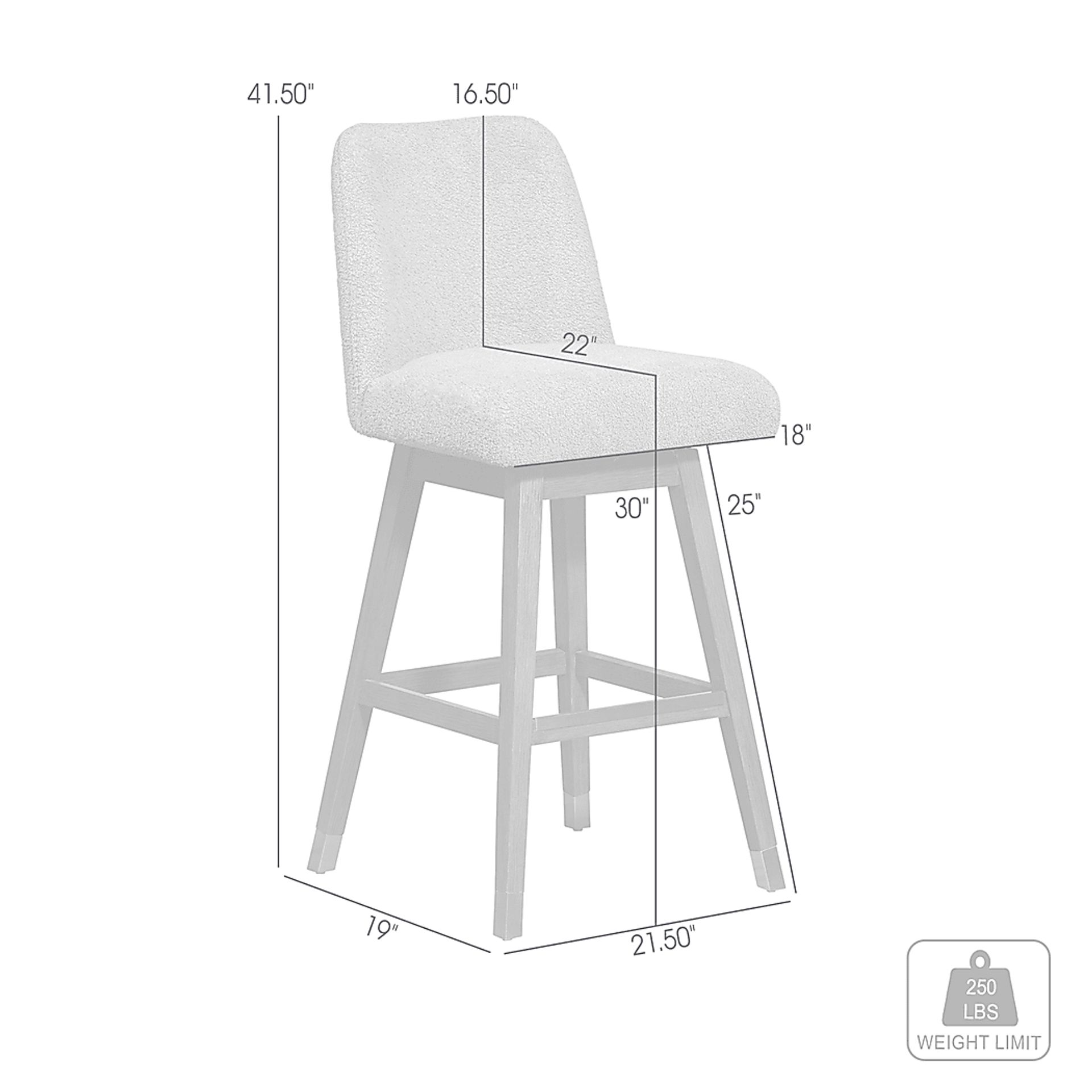 Fanshawe Brown Swivel Barstool - Image 10