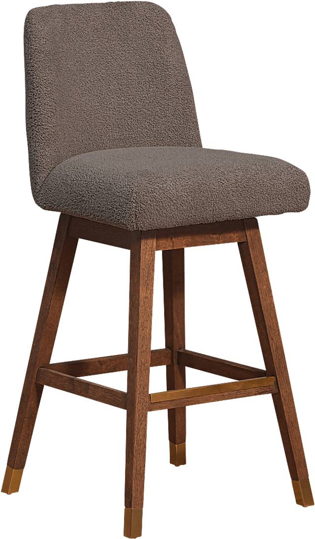Fanshawe Brown Swivel Barstool - Thumbnail - Image 1