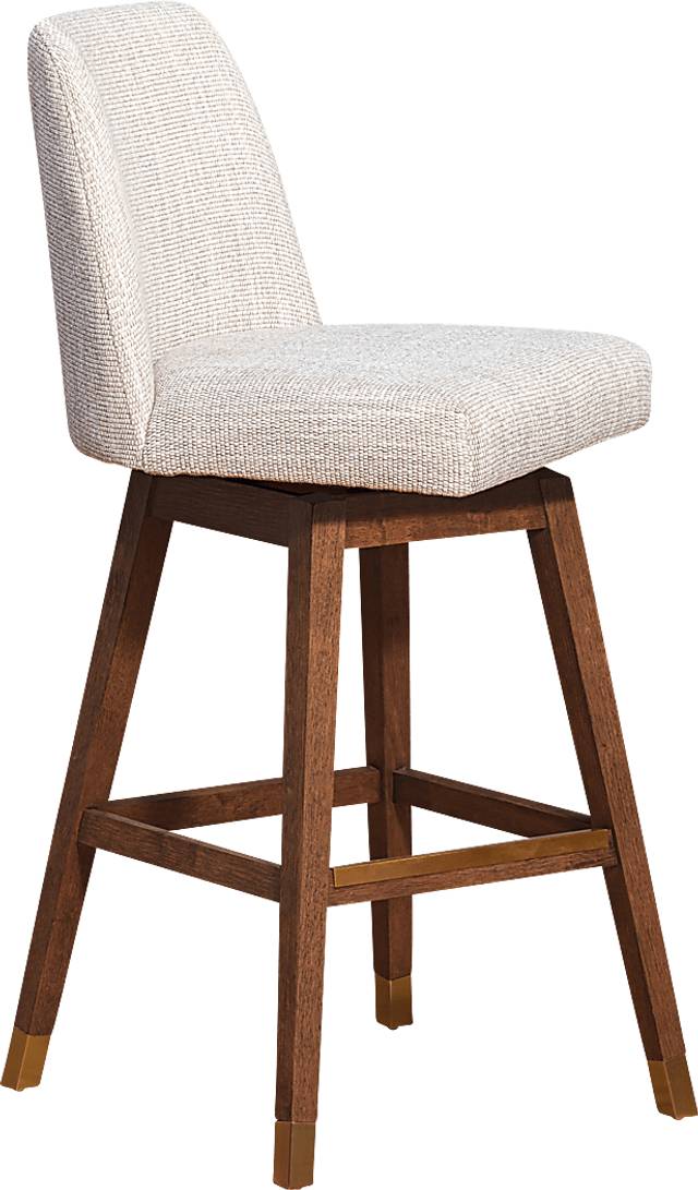Fanshawe Beige Swivel Barstool - Thumbnail - Image 4