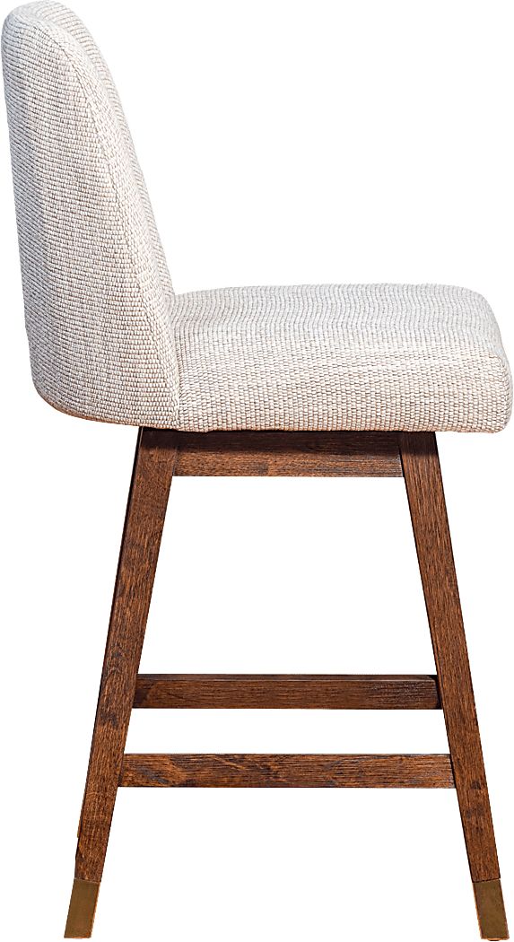 Fanshawe Beige Swivel Counter Stool