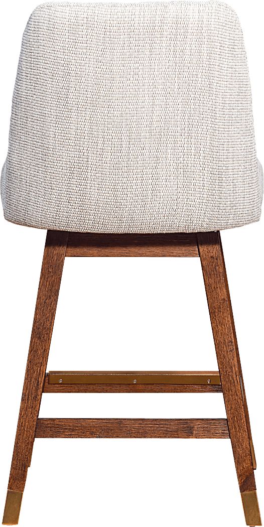 Fanshawe Beige Swivel Counter Stool - Thumbnail 3