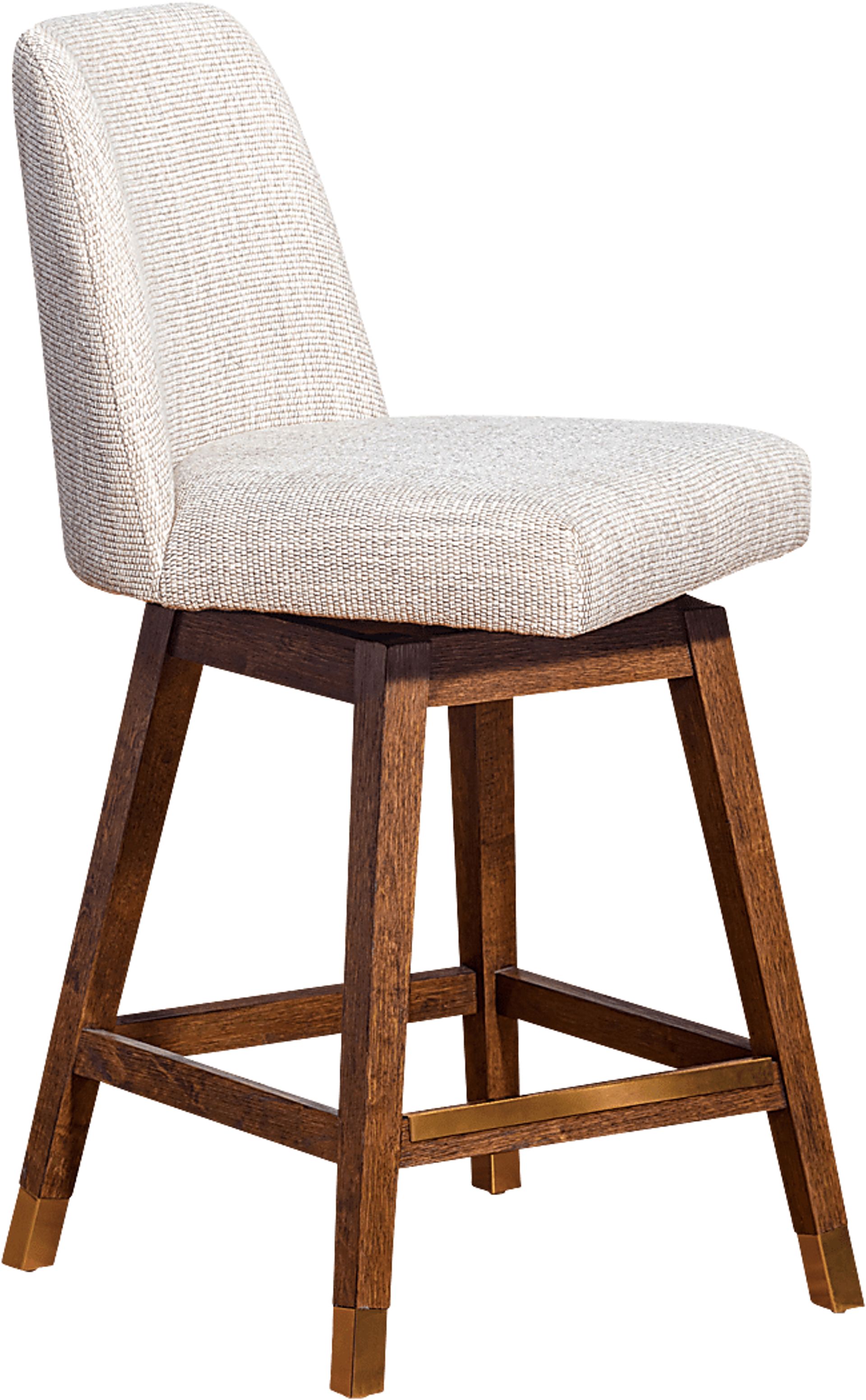 Fanshawe Beige Swivel Counter Stool - Image 1