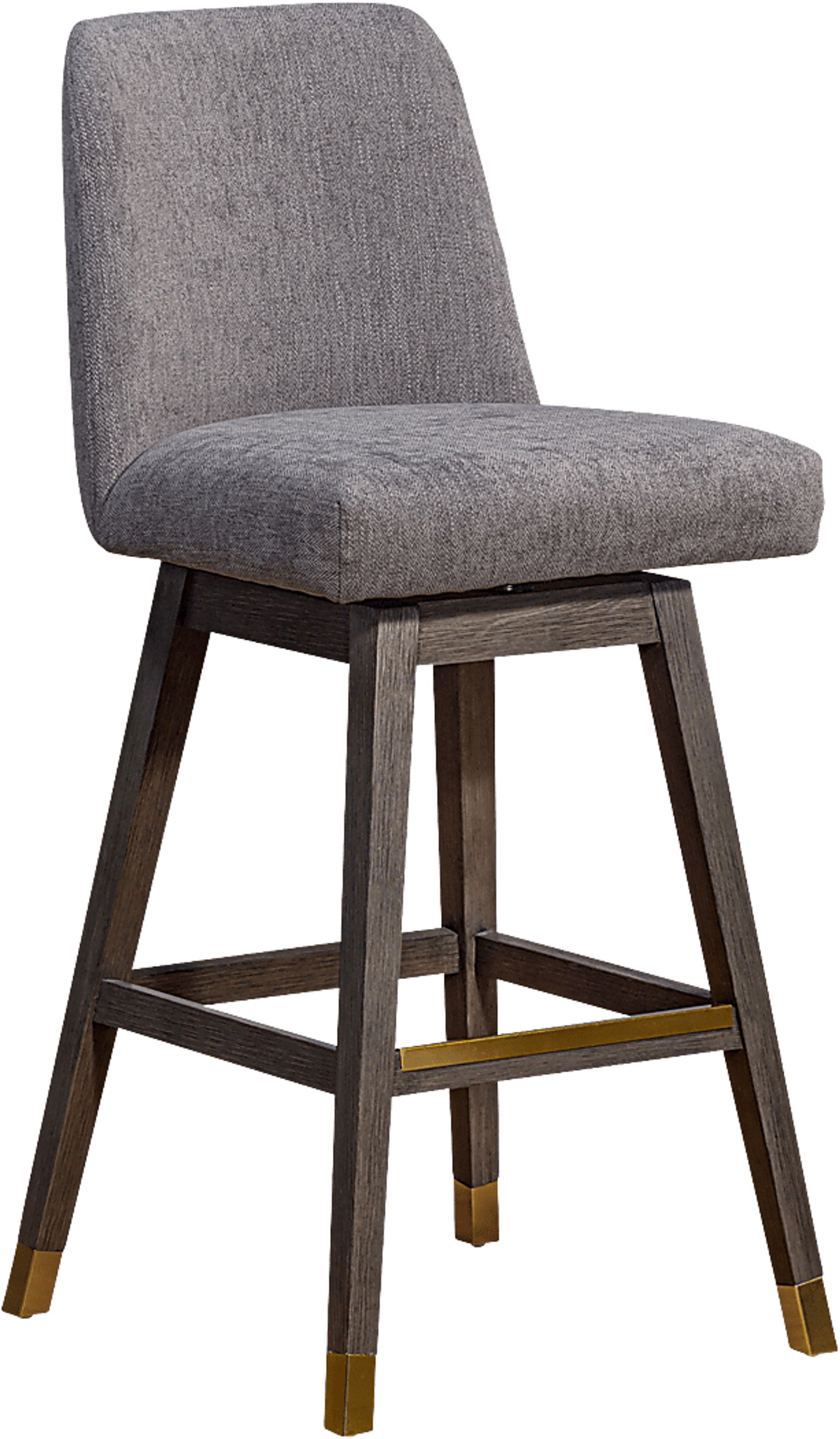 Fanshawe Gray Swivel Bar Stool - Image 1