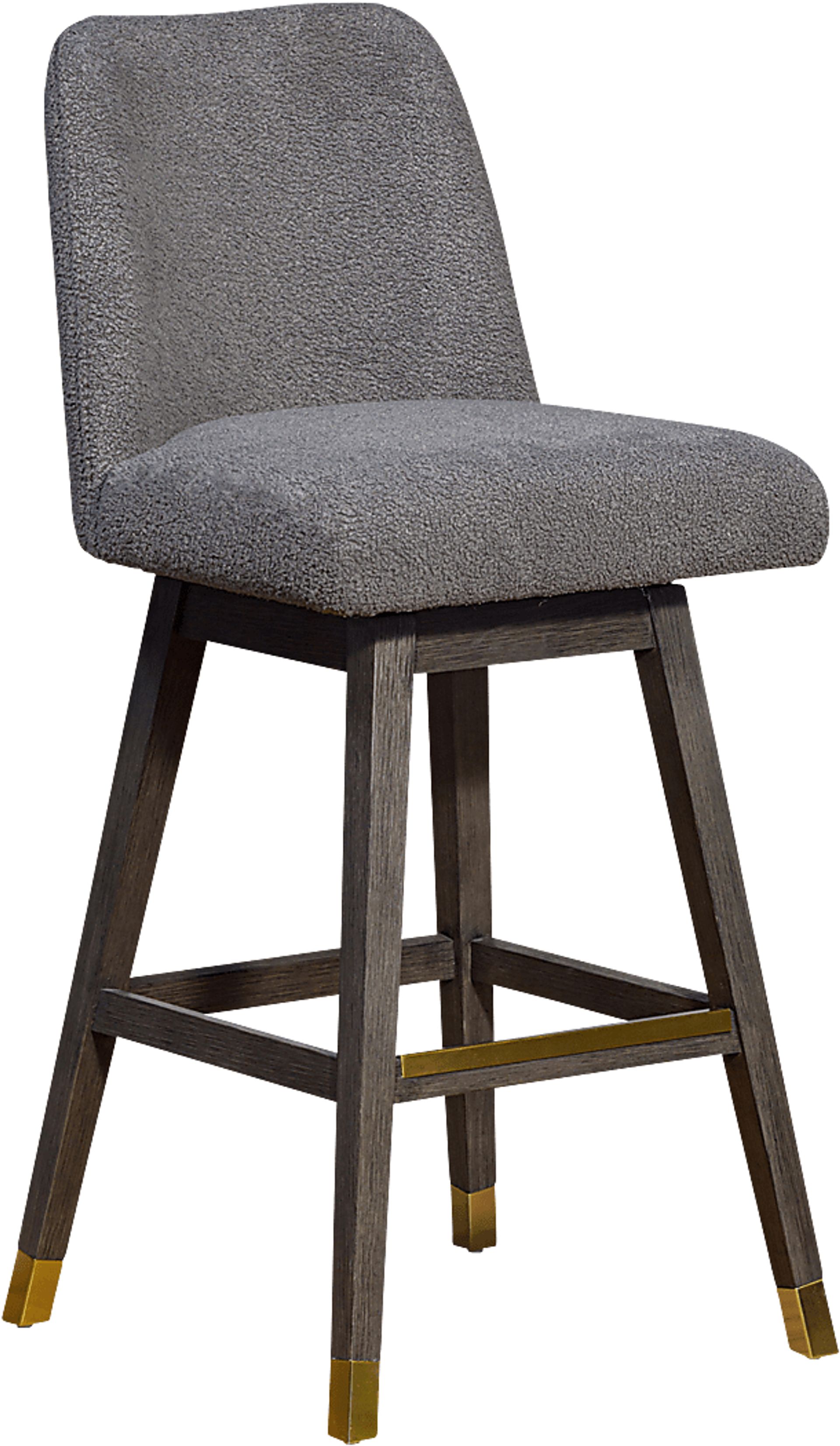 Fanshawe Gray Swivel Barstool - Image 1