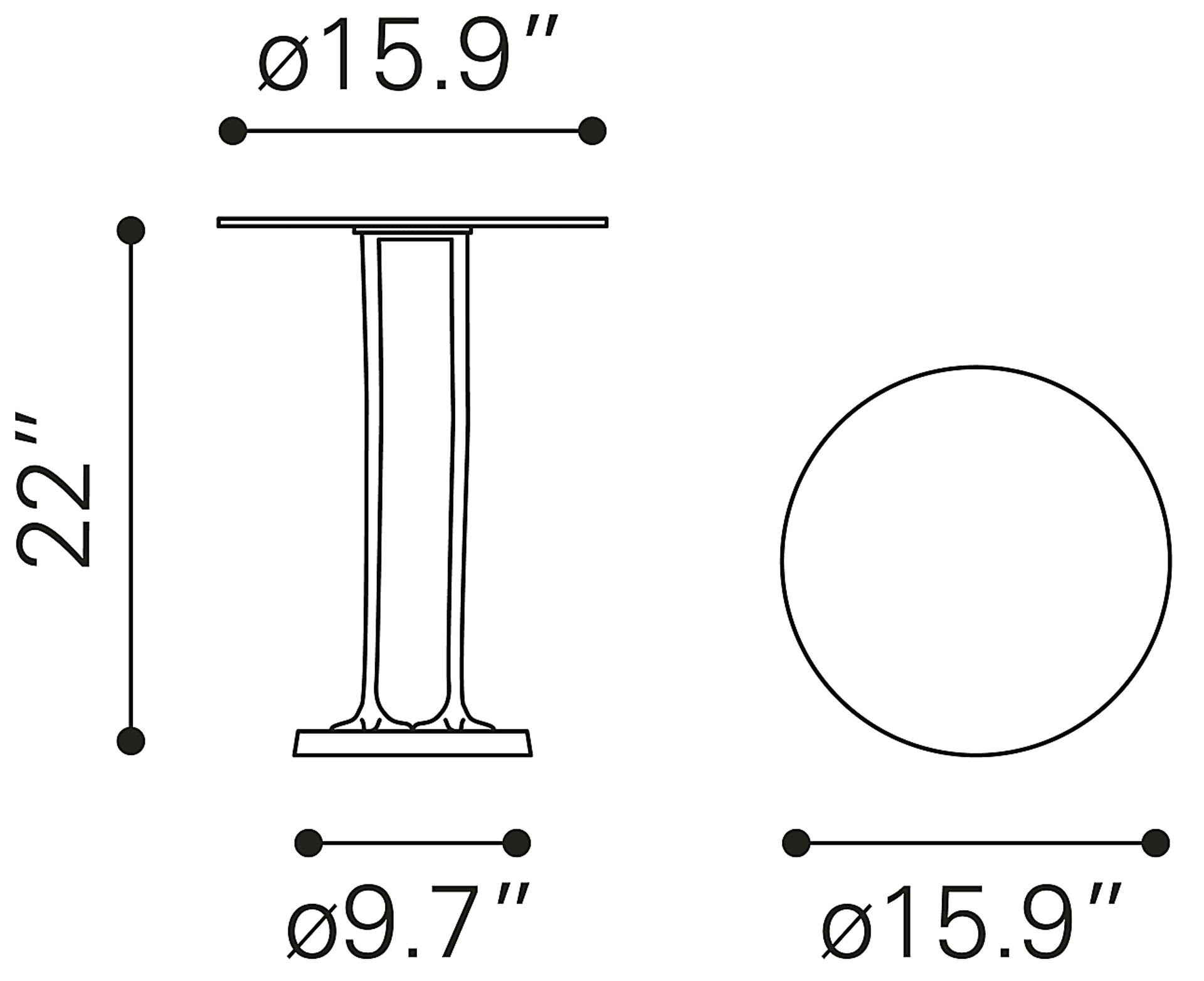 Fantail Gold End Table - Image 7