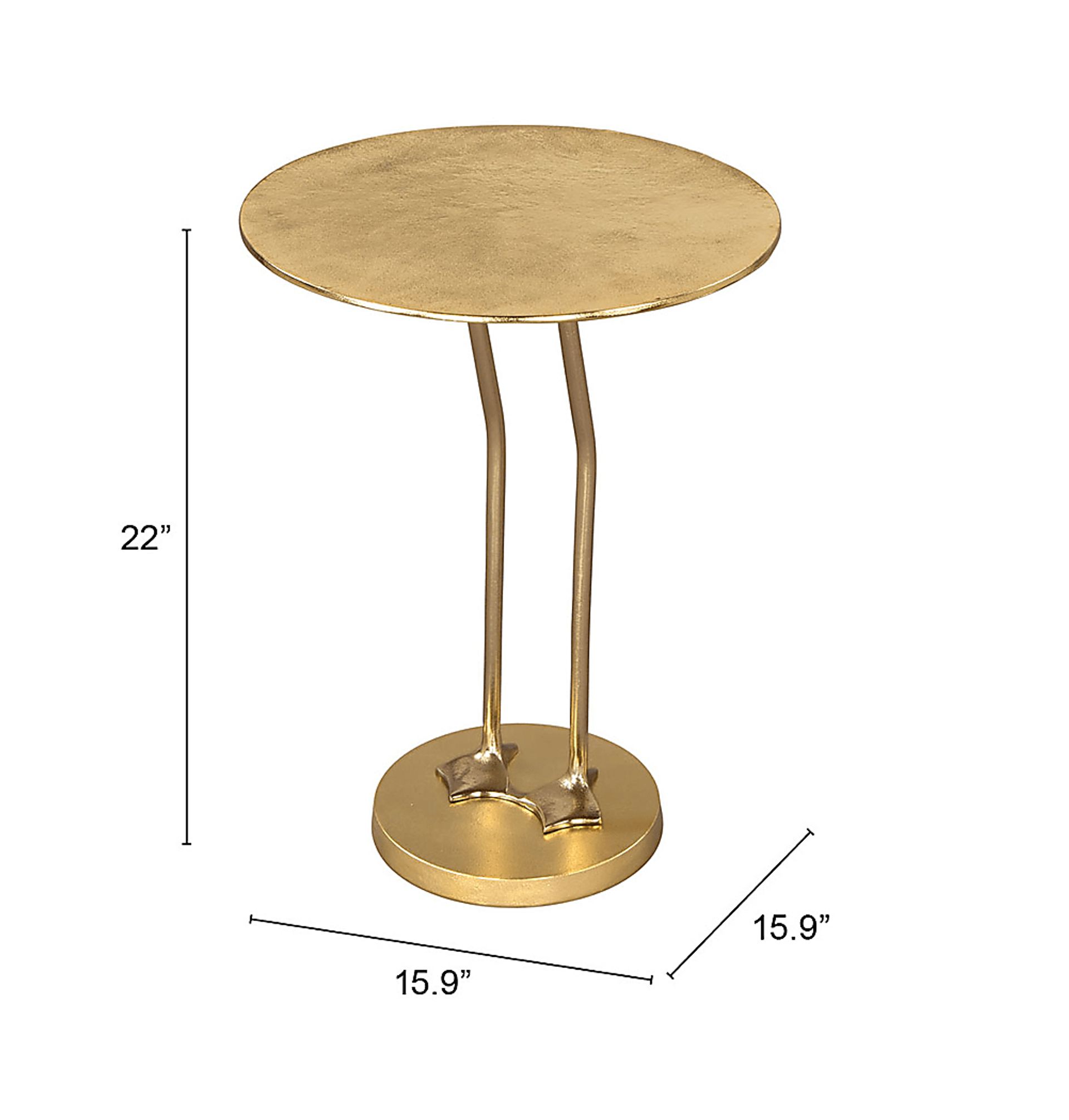 Fantail Gold End Table - Image 8