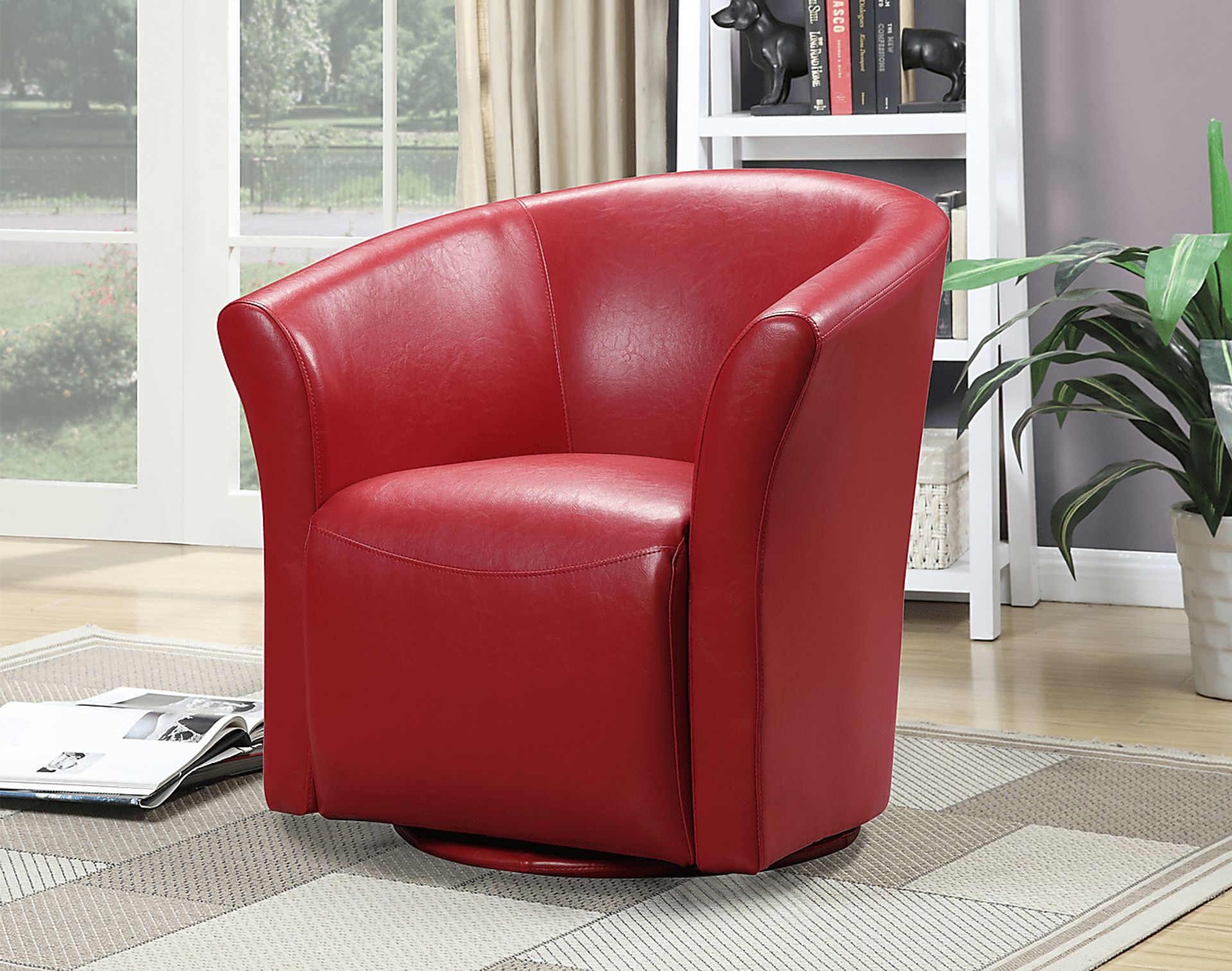 Faranda Red Swivel Chair - Image 2