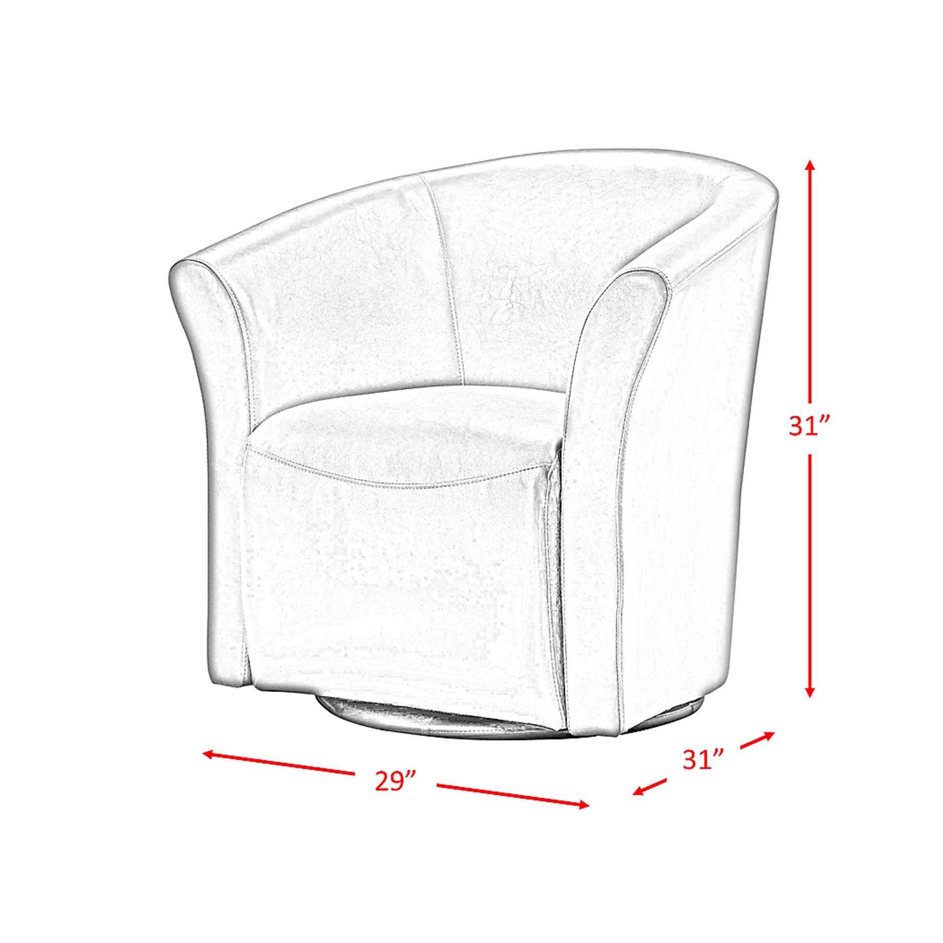 Faranda Red Swivel Chair - Image 5