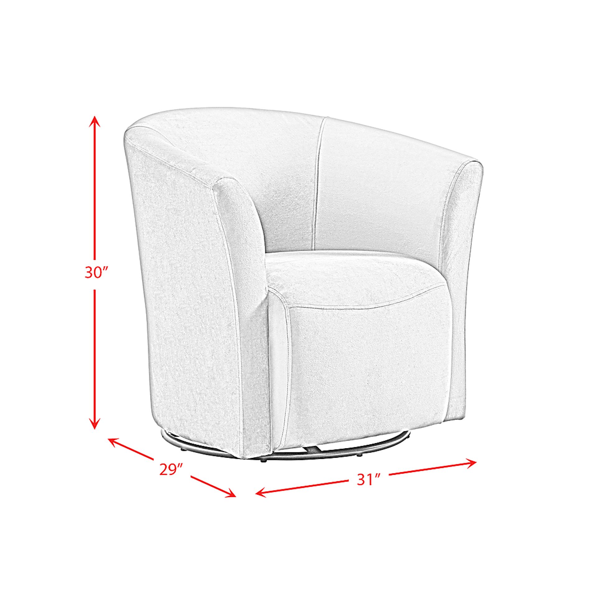 Faranda Red Swivel Chair - Image 6