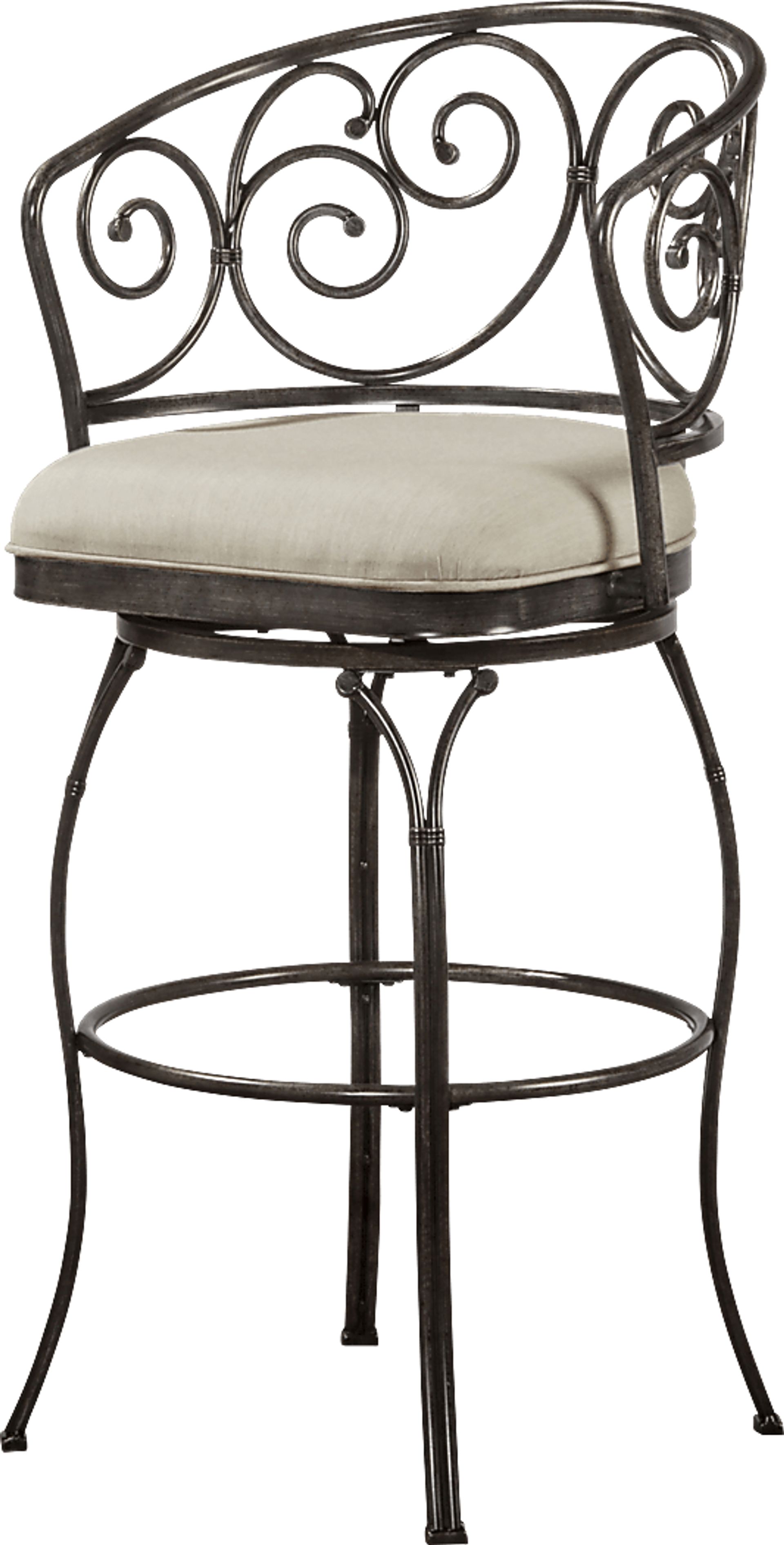 Faren Pewter Swivel Counter Height Stool - Image 1