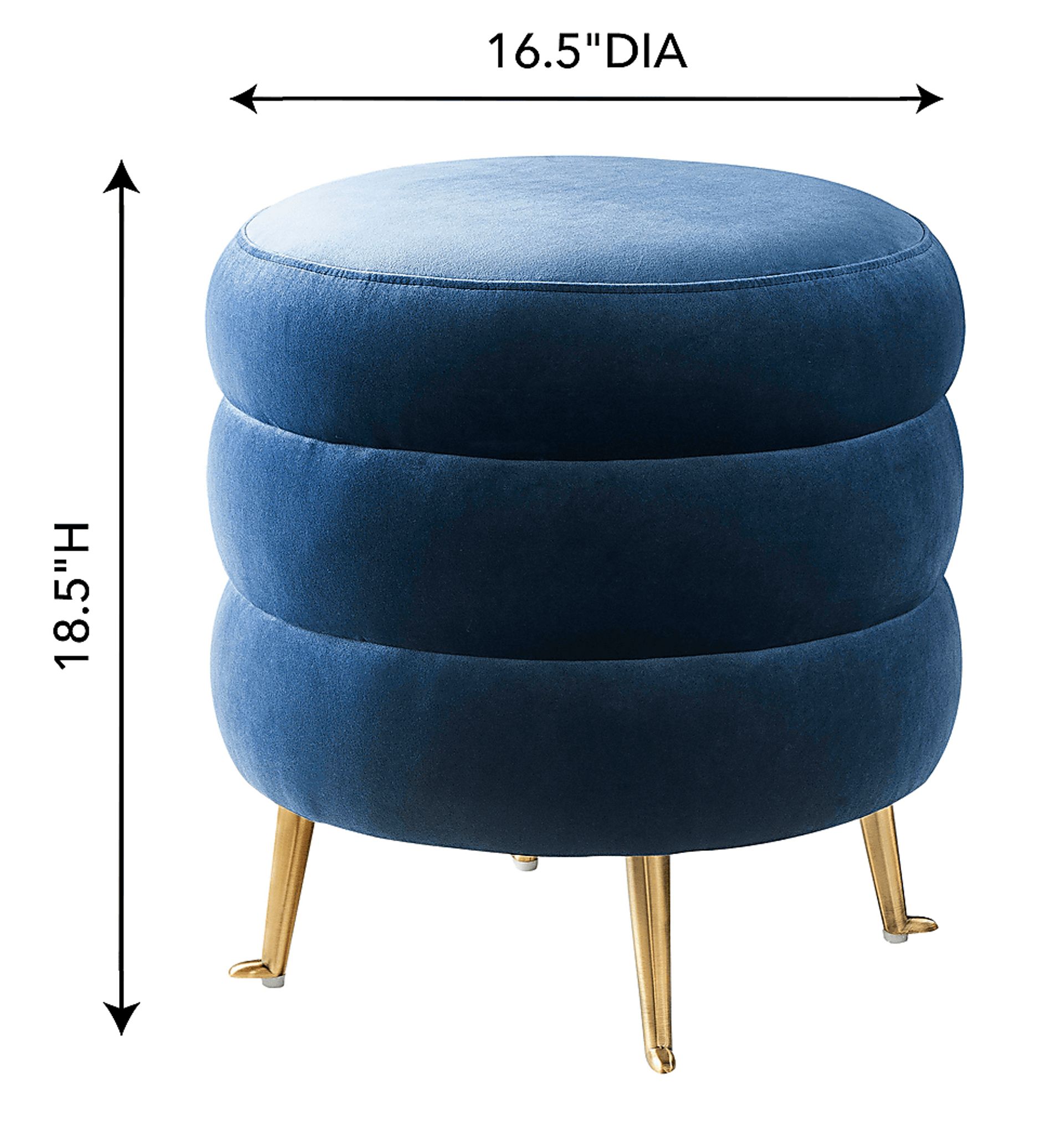 Farfalle Blue Ottoman - Image 4