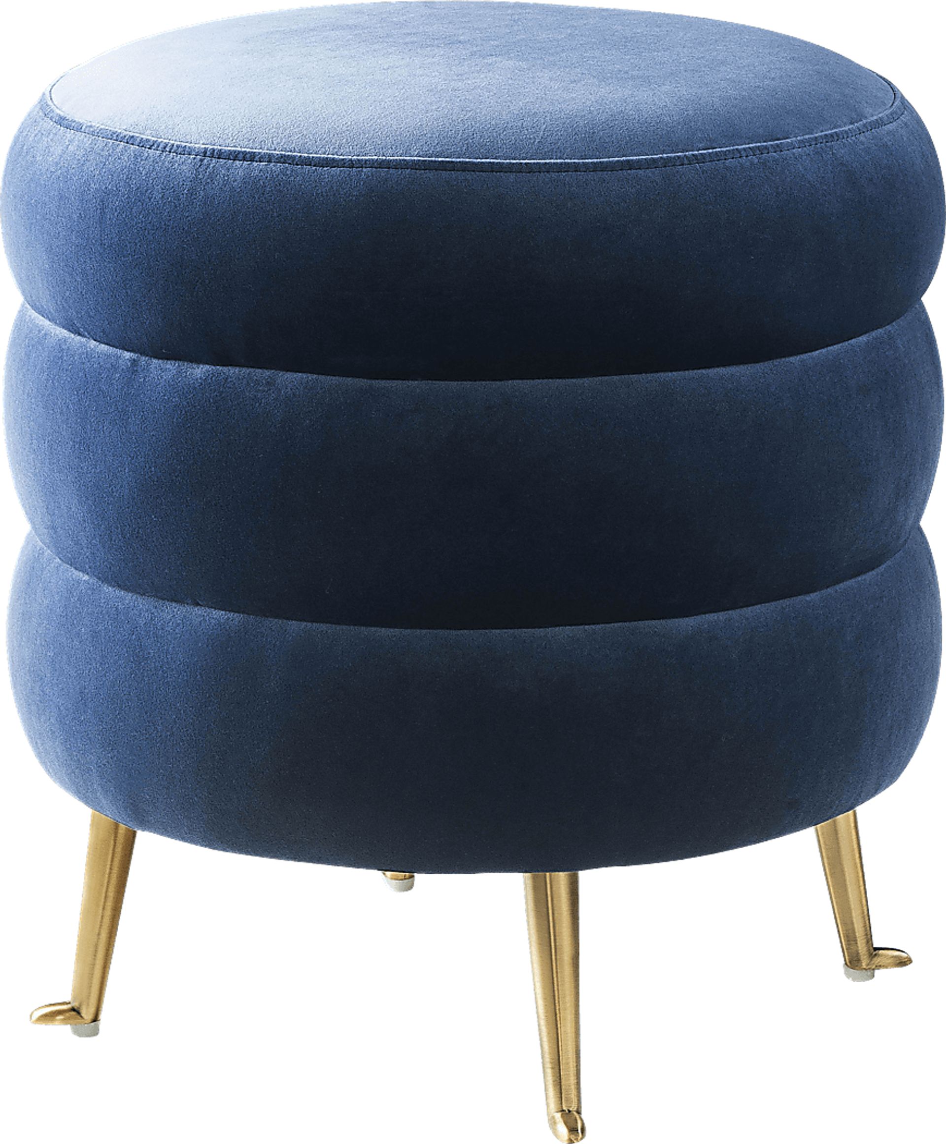Farfalle Blue Ottoman - Image 1