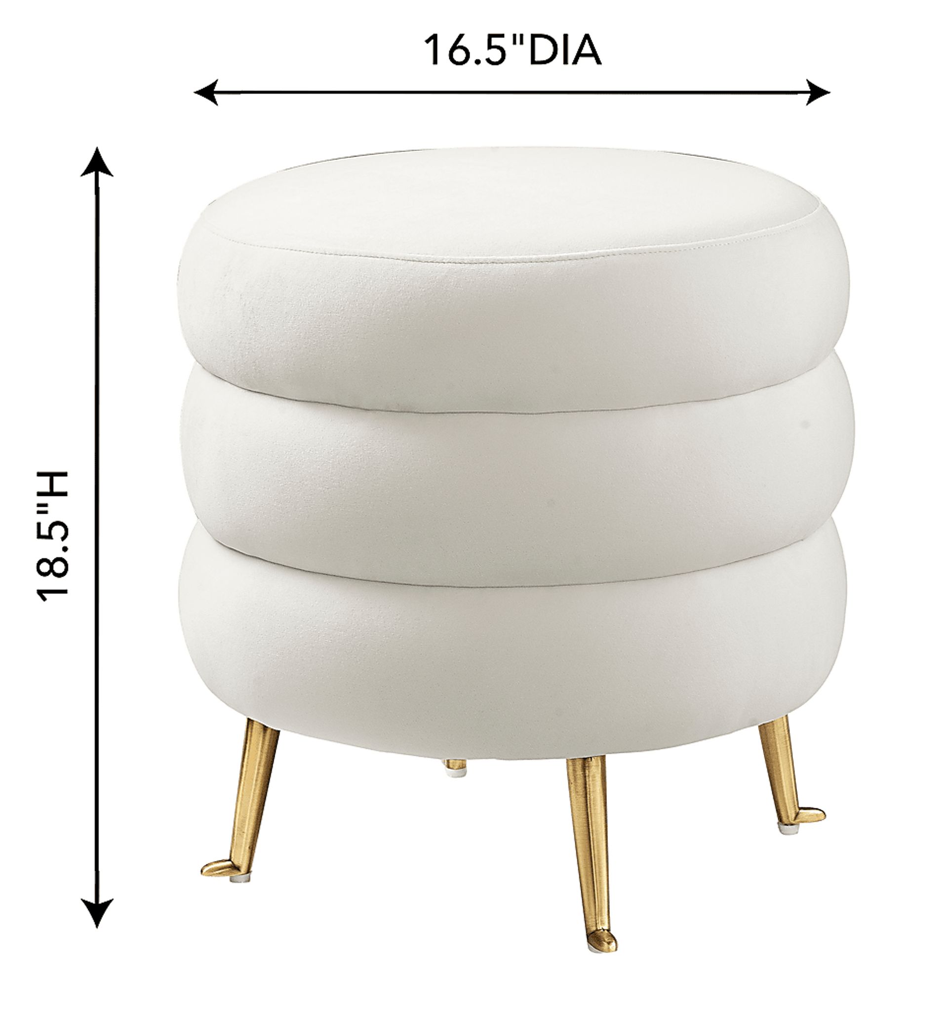 Farfalle Cream Ottoman - Image 4