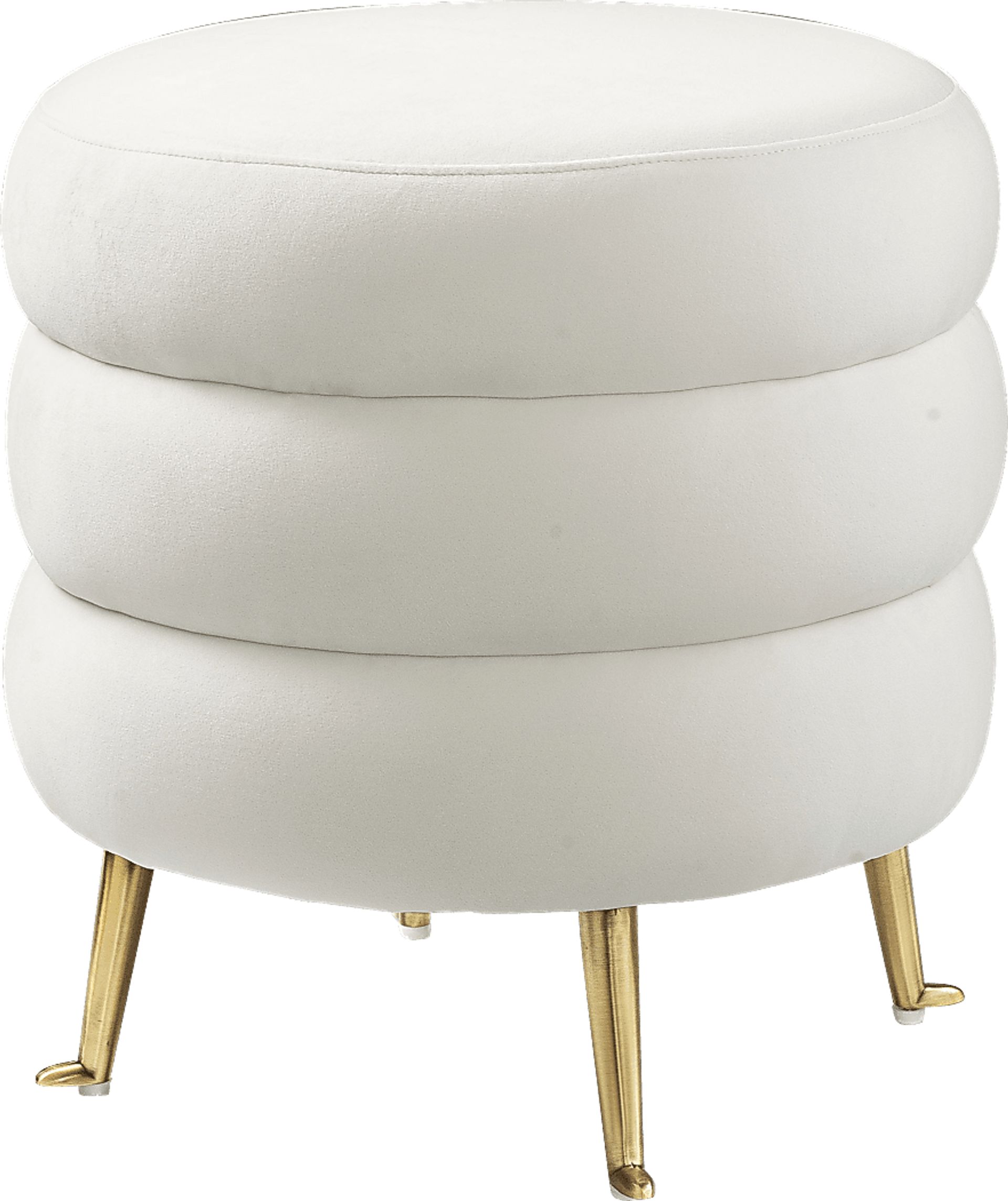 Farfalle Cream Ottoman - Image 1