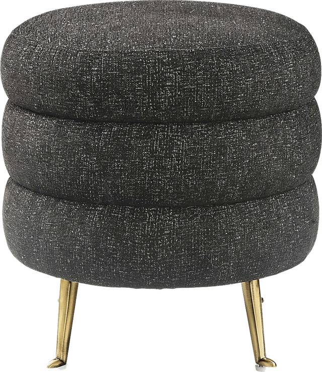 Farfalle Dark Gray Ottoman - Thumbnail - Image 2