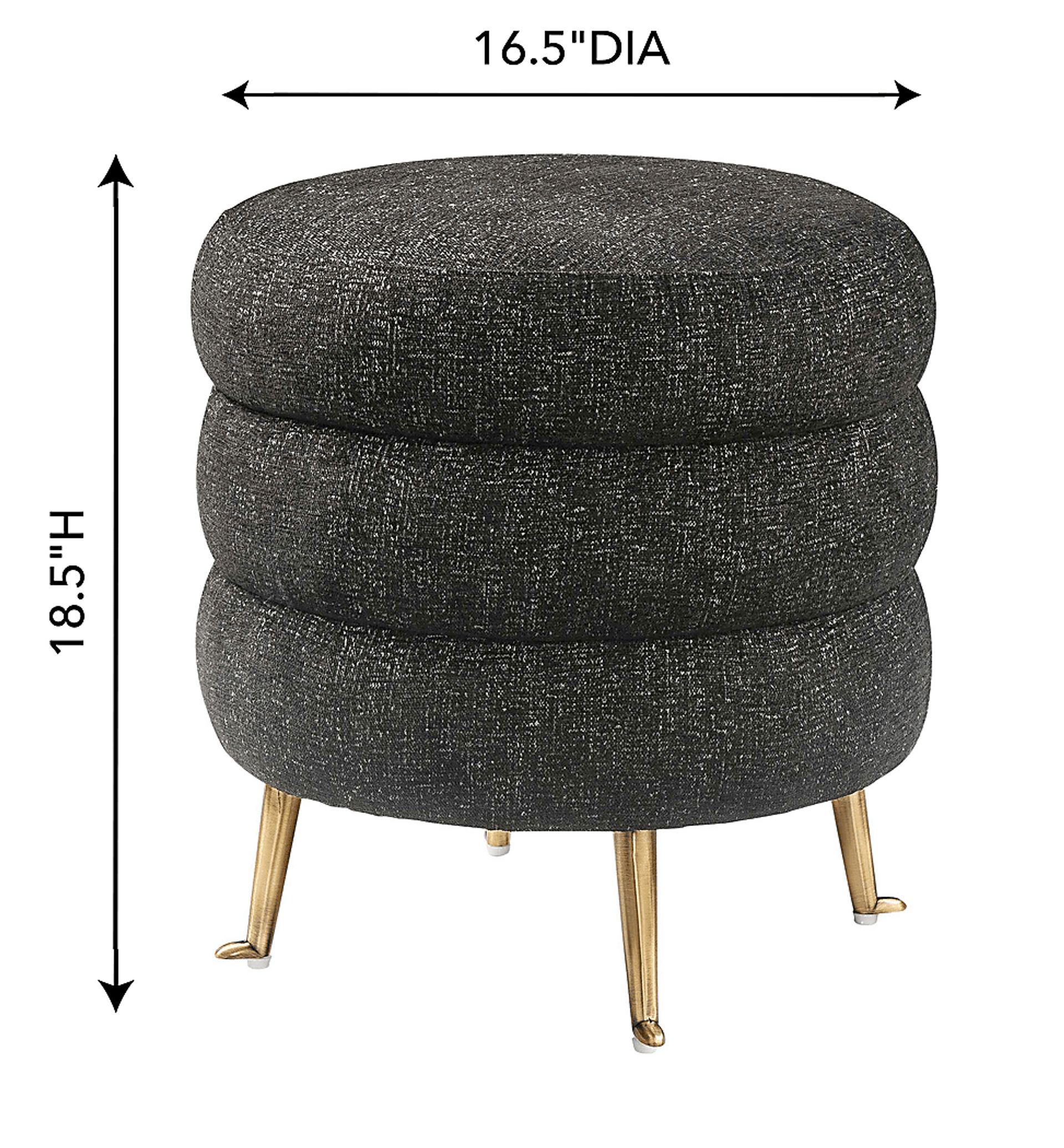 Farfalle Dark Gray Ottoman - Image 5