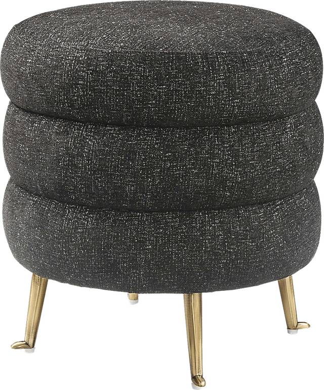 Farfalle Dark Gray Ottoman - Thumbnail - Image 1