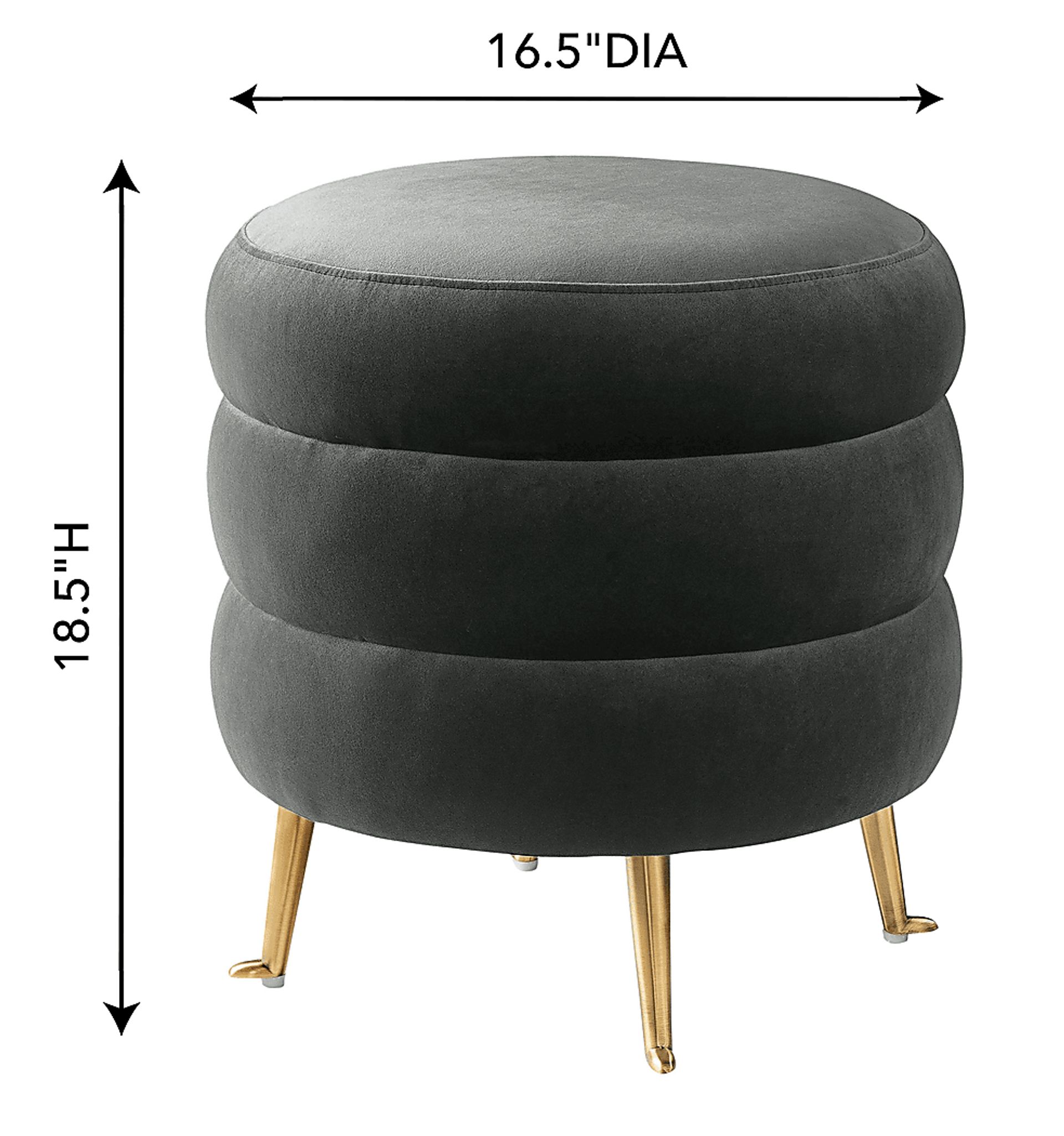 Farfalle Gray Ottoman - Image 6