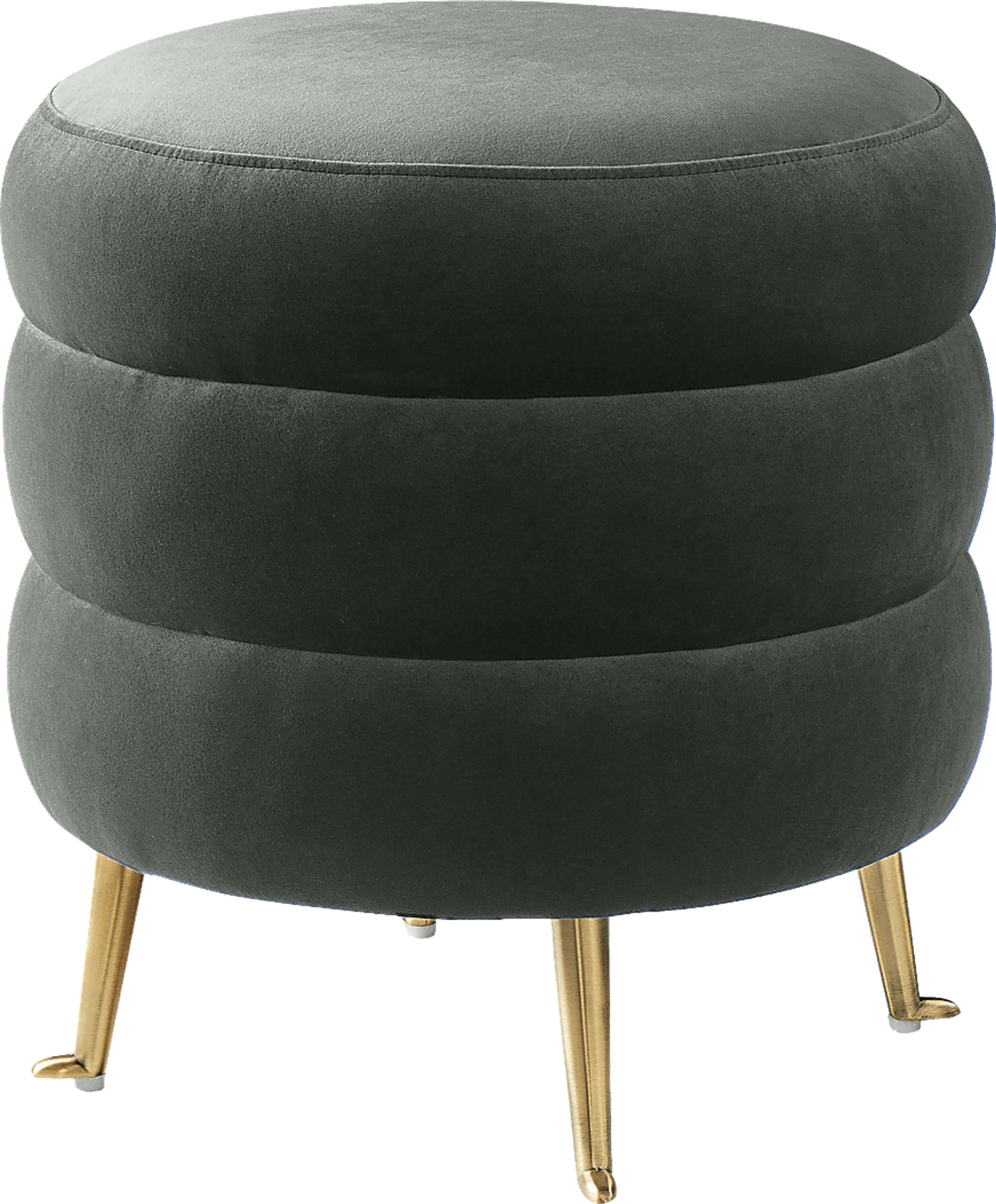 Farfalle Gray Ottoman - Image 1