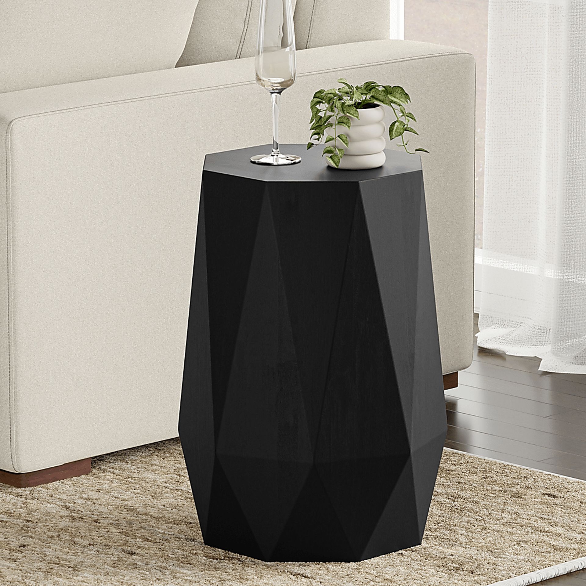 Fariba Black Side Table - Image 2