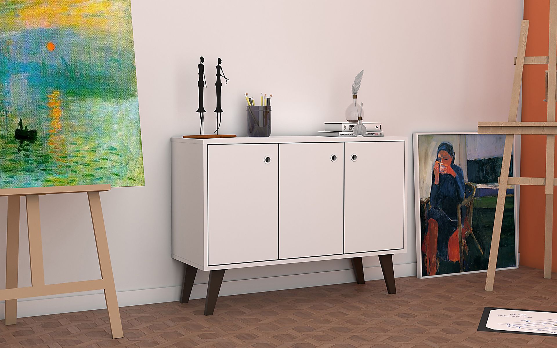Faringdon White Sideboard - Image 2