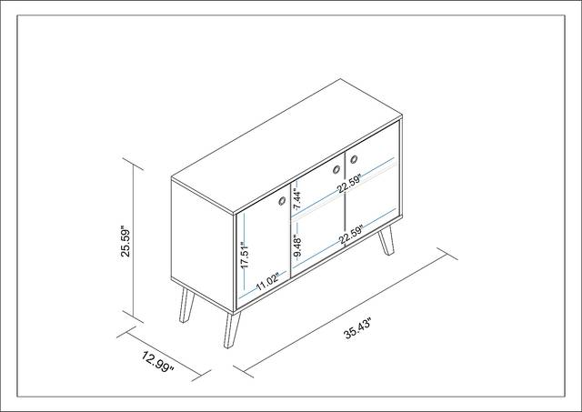 Faringdon White Sideboard - Thumbnail - Image 3