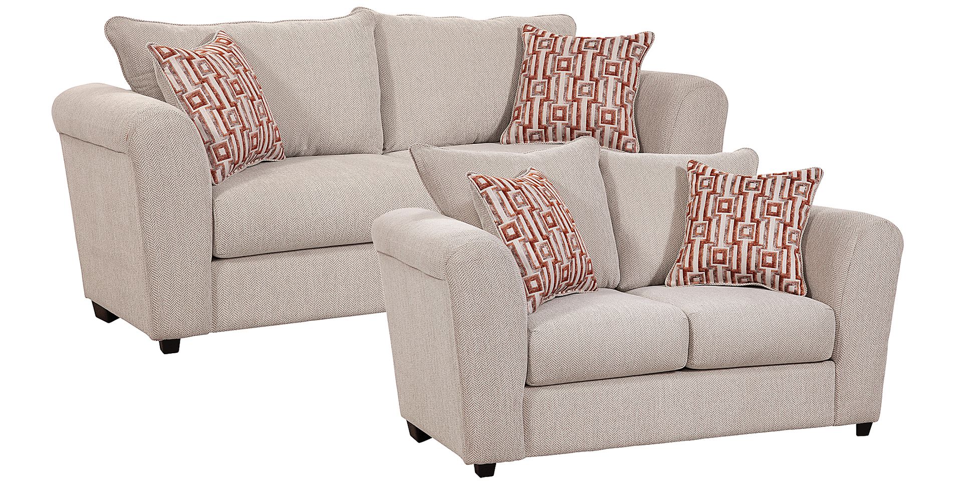 Faris Beige 2 Pc Living Room - Image 1