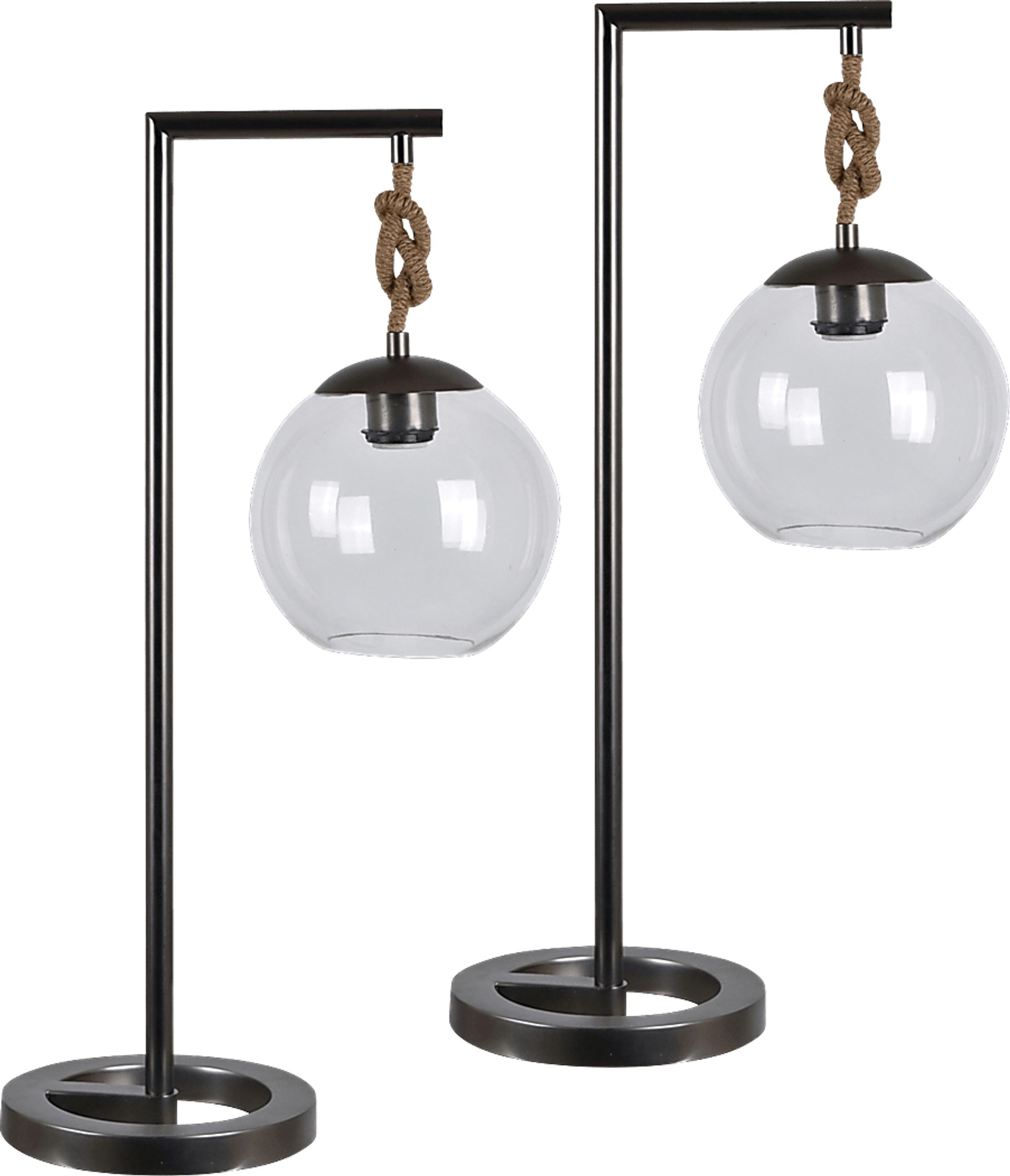 Farleigh Black Table Lamps, Set of 2 - Image 1