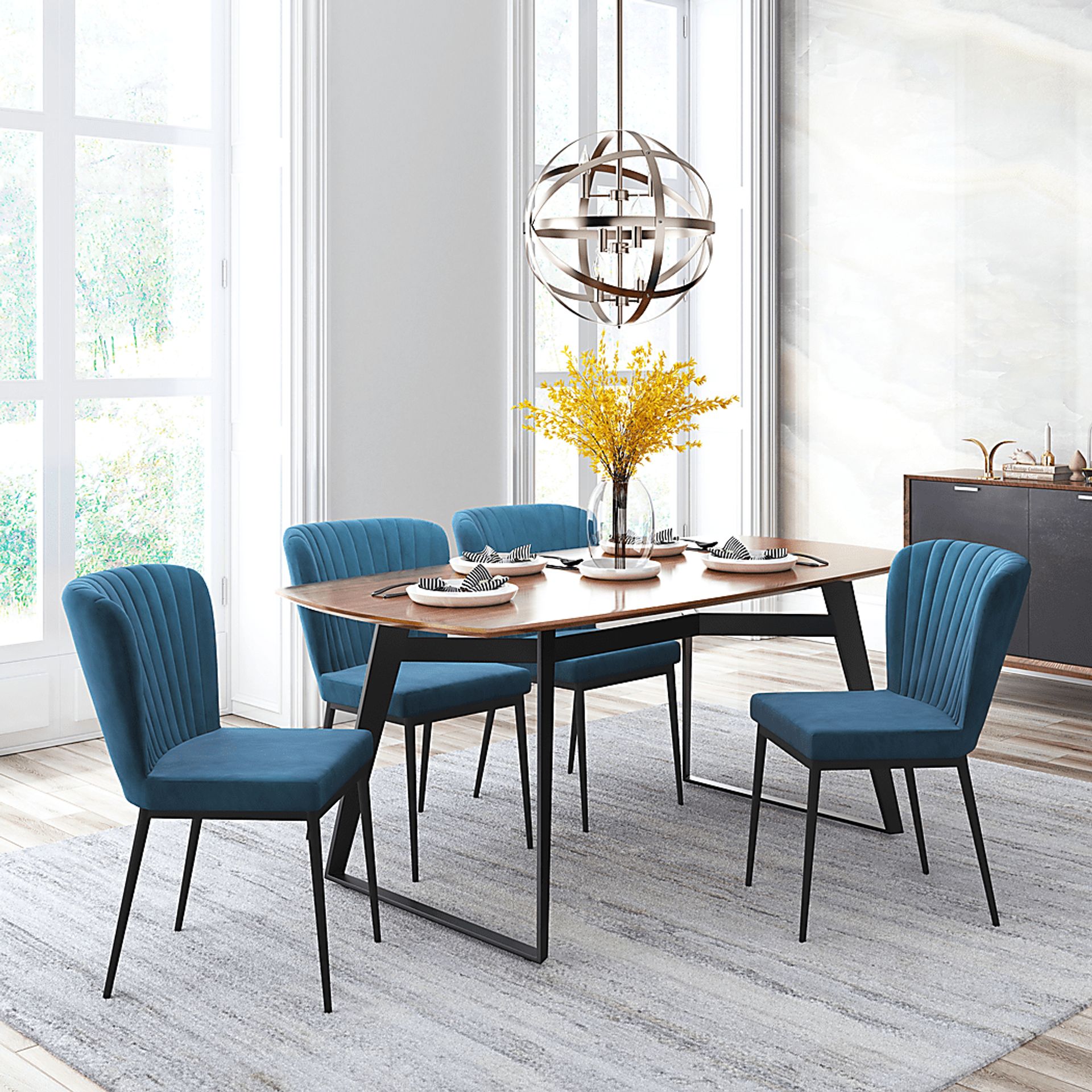 Farlook Blue Side Chair, Set of 2 - Image 2