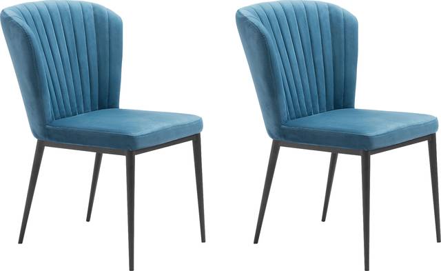 Farlook Blue Side Chair, Set of 2 - Thumbnail - Image 1