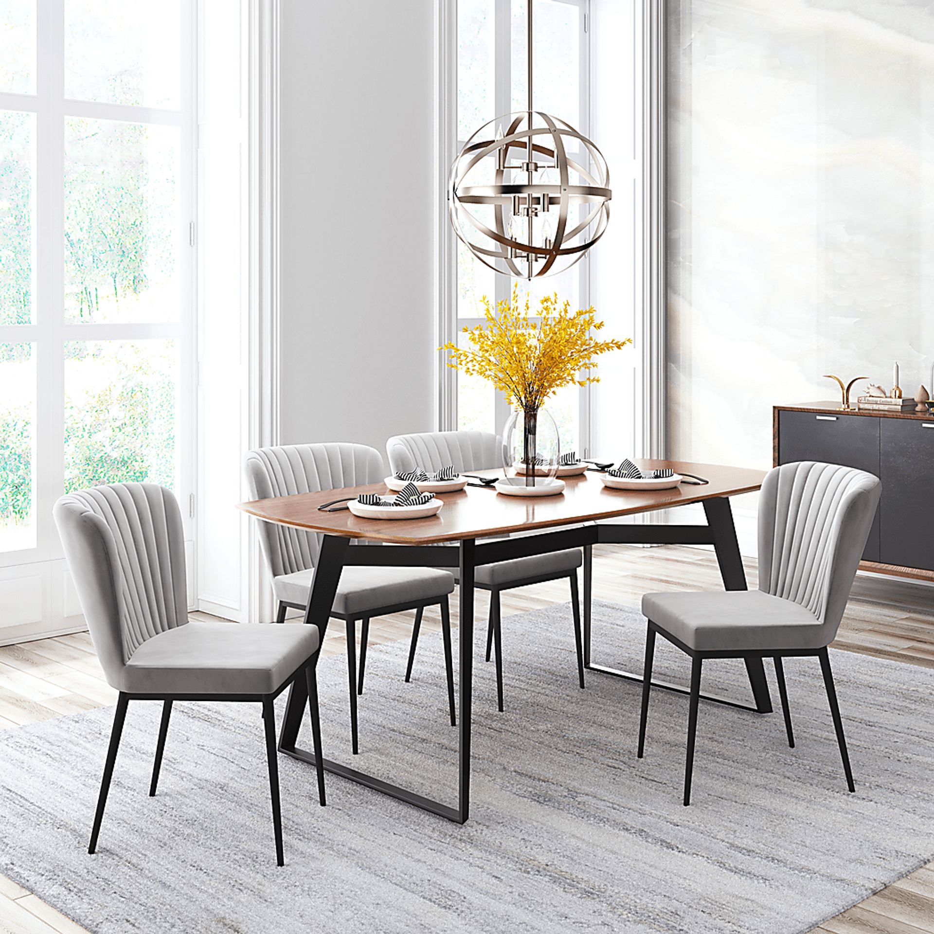 Farlook Gray Side Chair, Set of 2 - Image 2