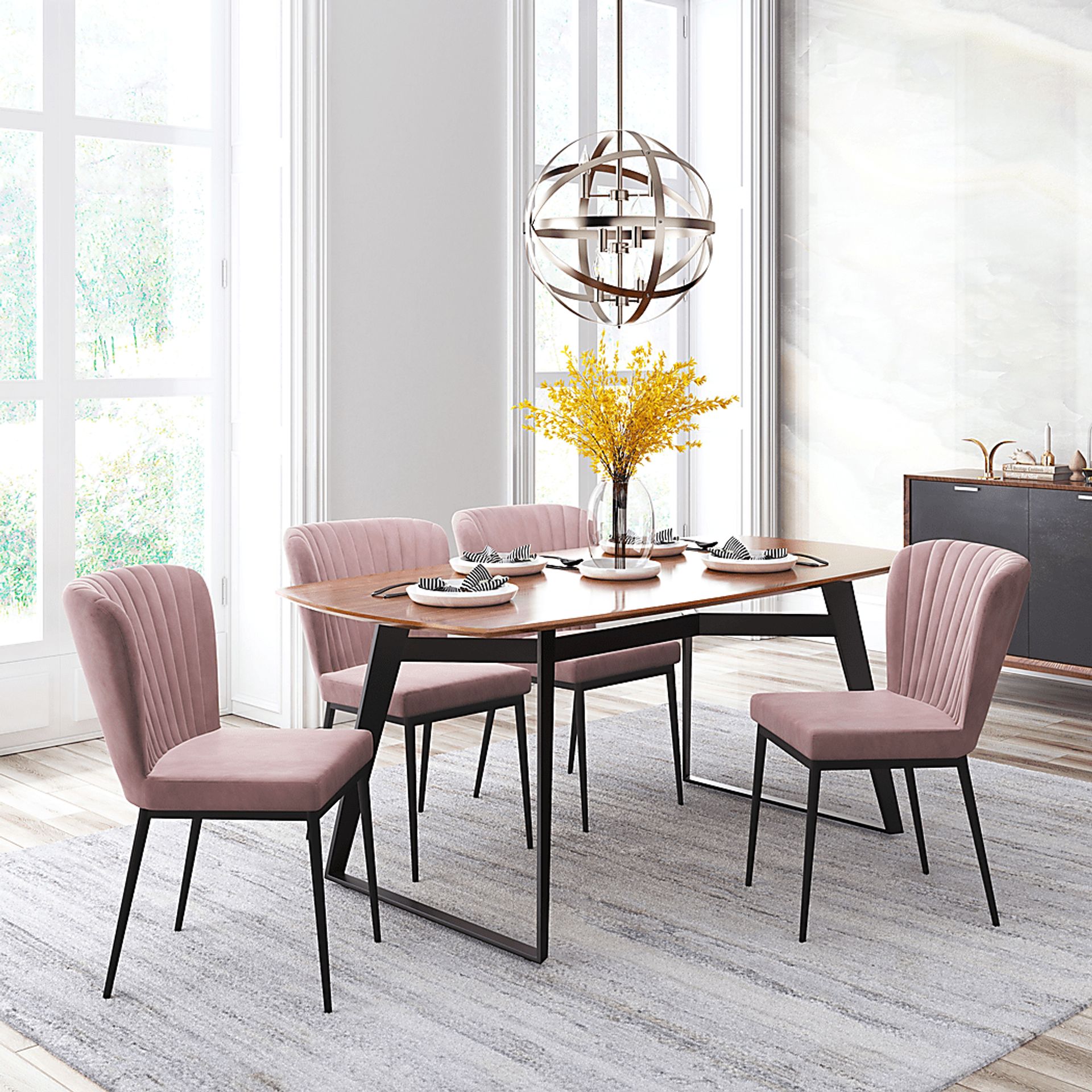 Farlook Pink Side Chair, Set of 2 - Image 2