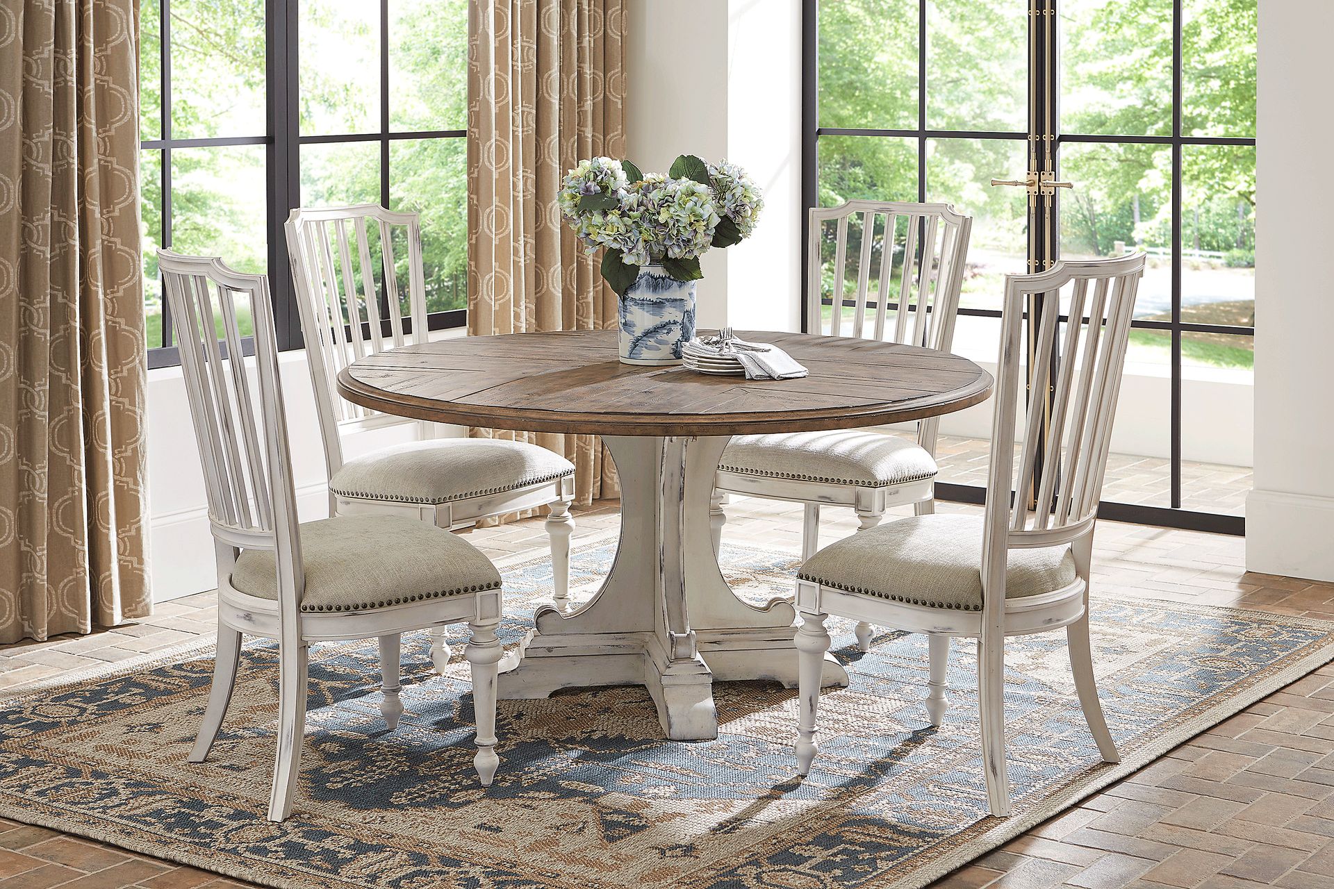 Farm Cottage White Round Table - Image 2