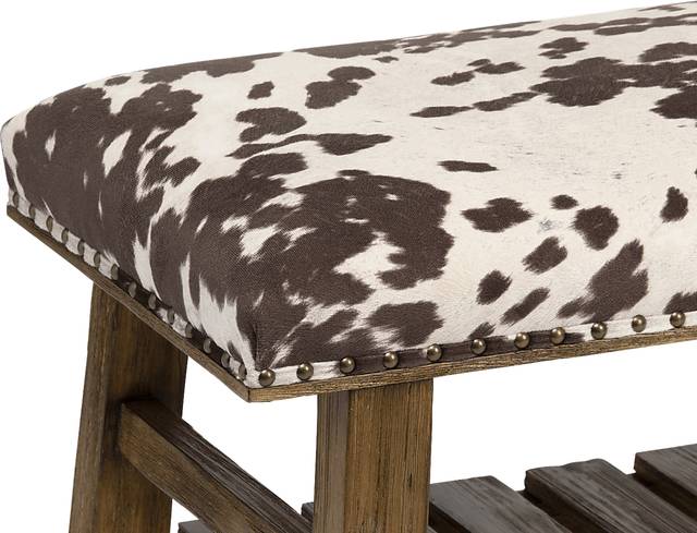 Farmcote Brown Accent Bench - Thumbnail - Image 2