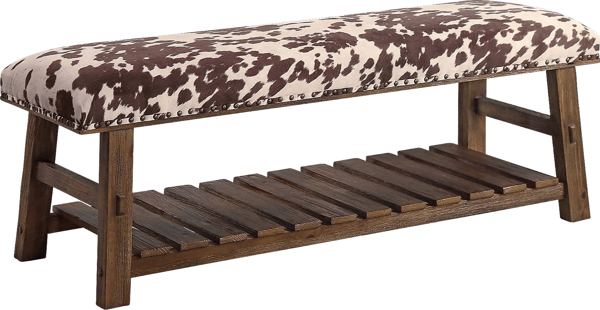Farmcote Brown Accent Bench - Image 1