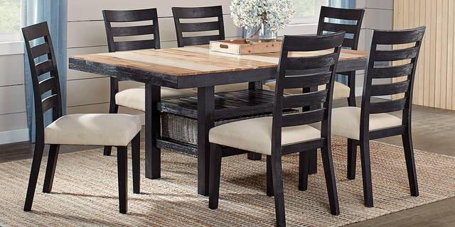 Farmington Hills Black 7 Pc Rectangle Dining Room - Thumbnail - Image 1