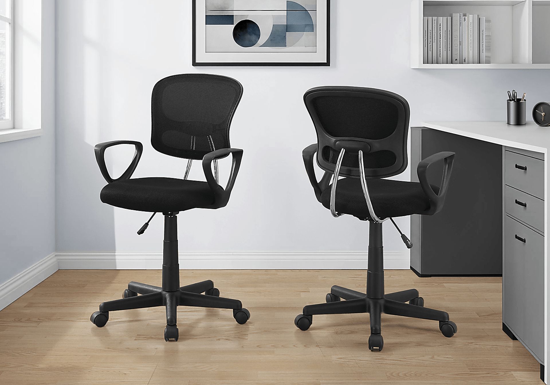 Farnrock Black Desk Chair - Image 2
