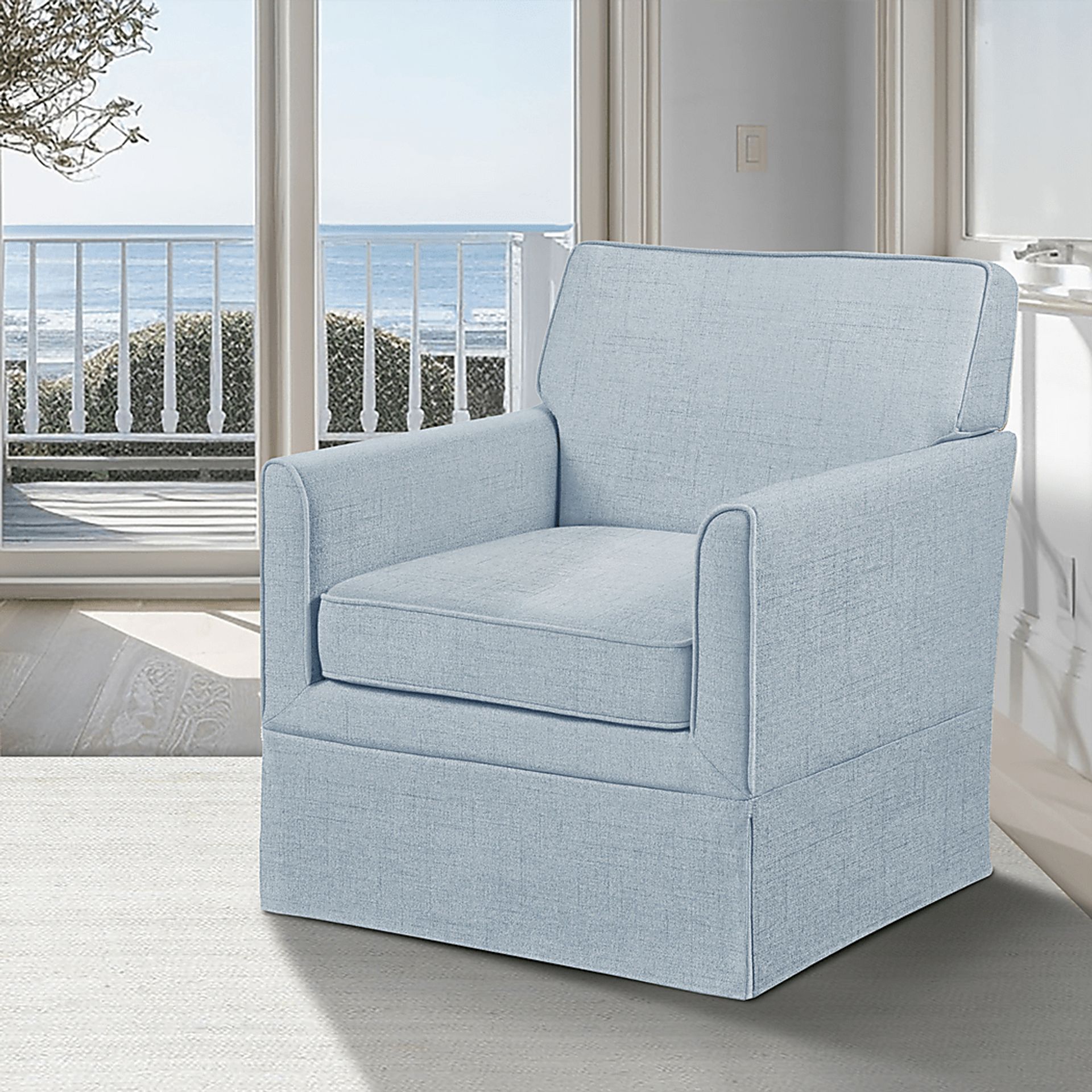 Farnswood Light Blue Accent Chair - Image 2