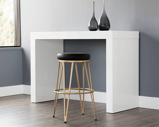 Farnum Black Swivel Barstool - Thumbnail - Image 2