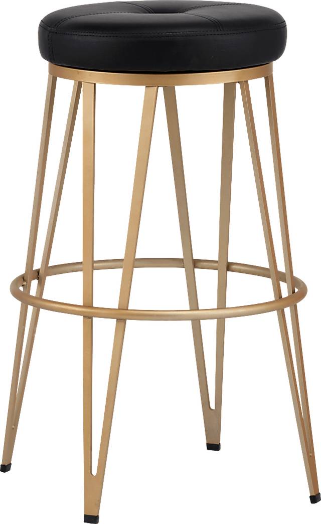 Farnum Black Swivel Barstool - Thumbnail - Image 1